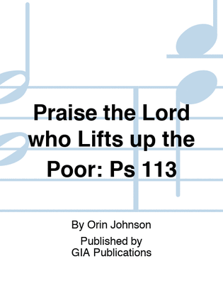 Book cover for Praise the Lord who Lifts up the Poor