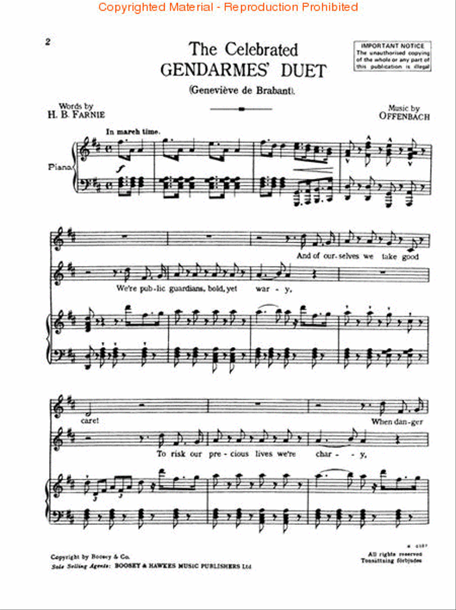 Gendarmes' Duet Piano Accompaniment scores gallery preview page 2