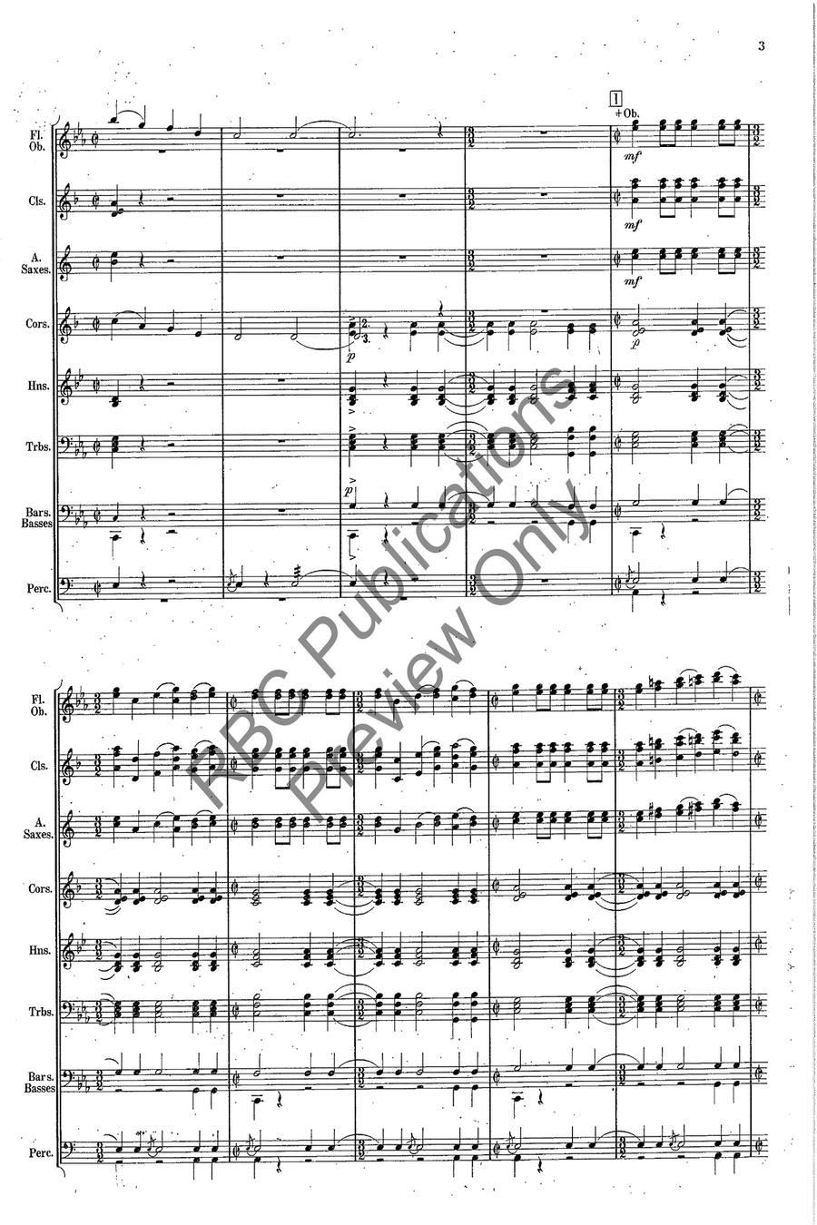 Drunken Sailor Concert Band scores gallery preview page 4