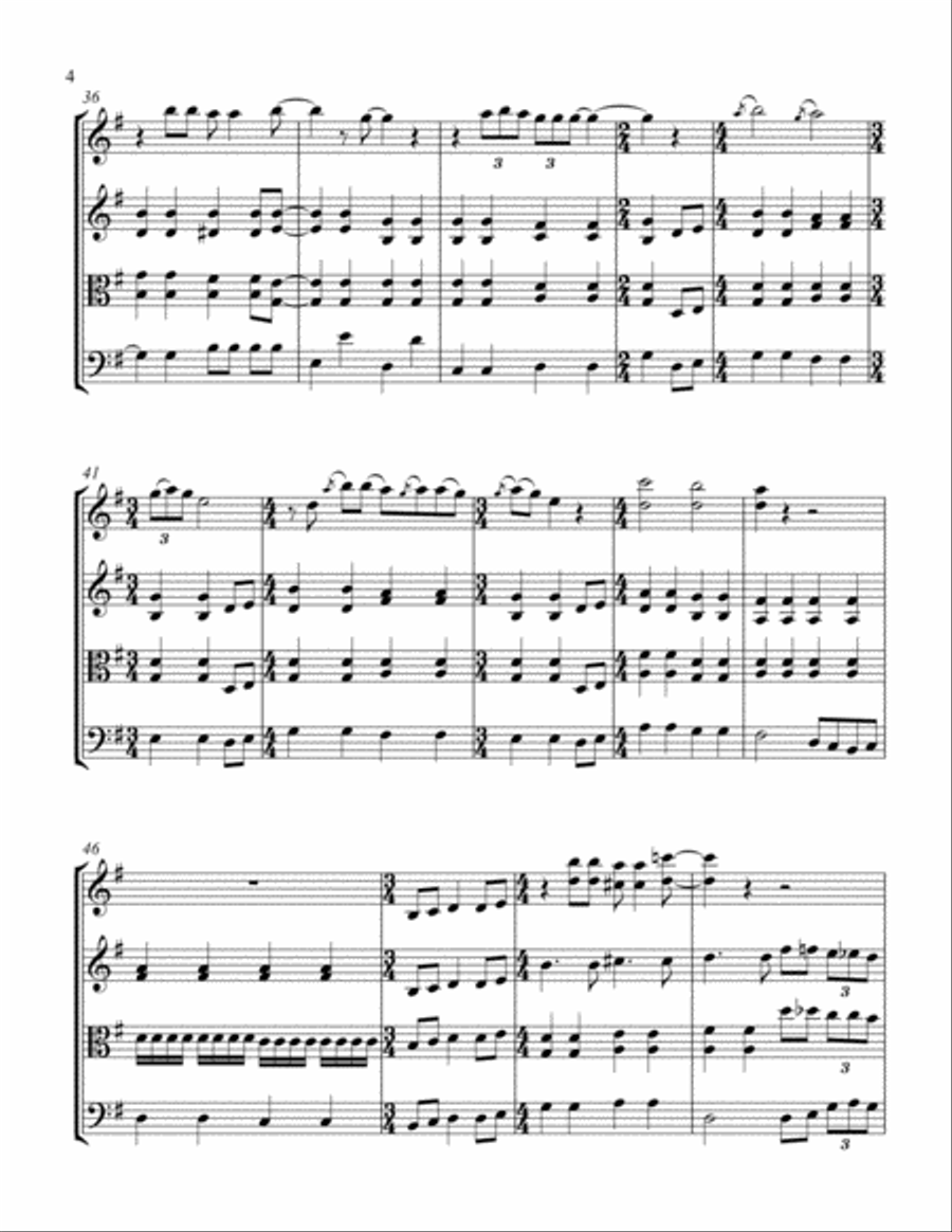 All You Need Is Love String Quartet scores gallery preview page 4