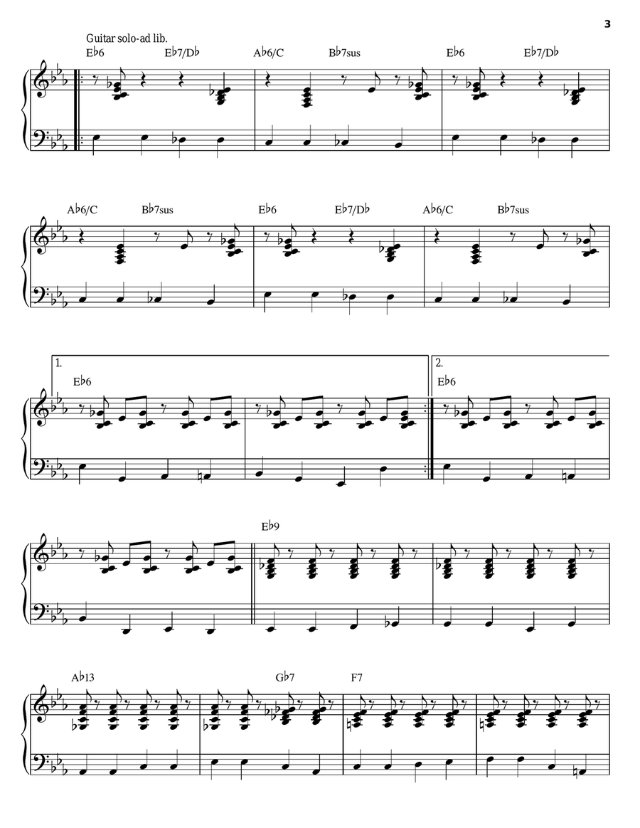 Flying Home Piano Solo scores gallery preview page 3