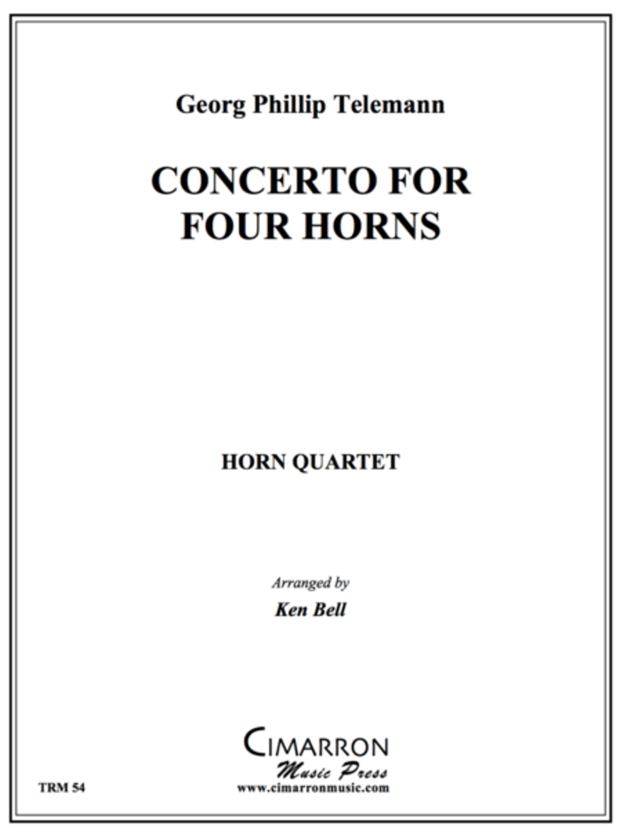 Concerto for Four Horns Concerto for Four Horns Horn scores gallery preview page 1
