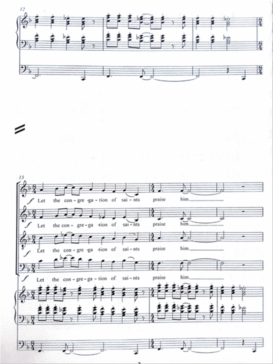 O sing unto the Lord a new song 4-Part scores gallery preview page 3