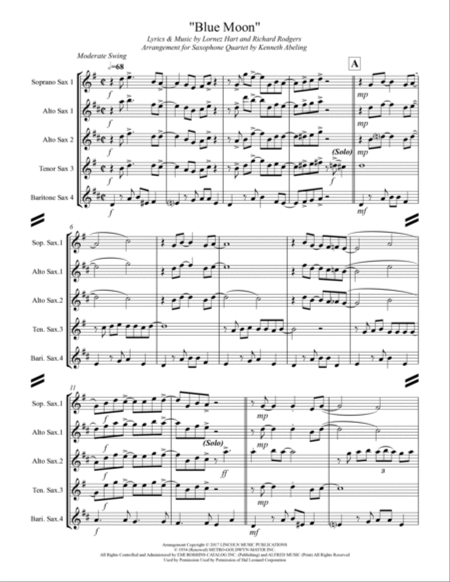 Blue Moon Woodwind Quartet scores gallery preview page 2
