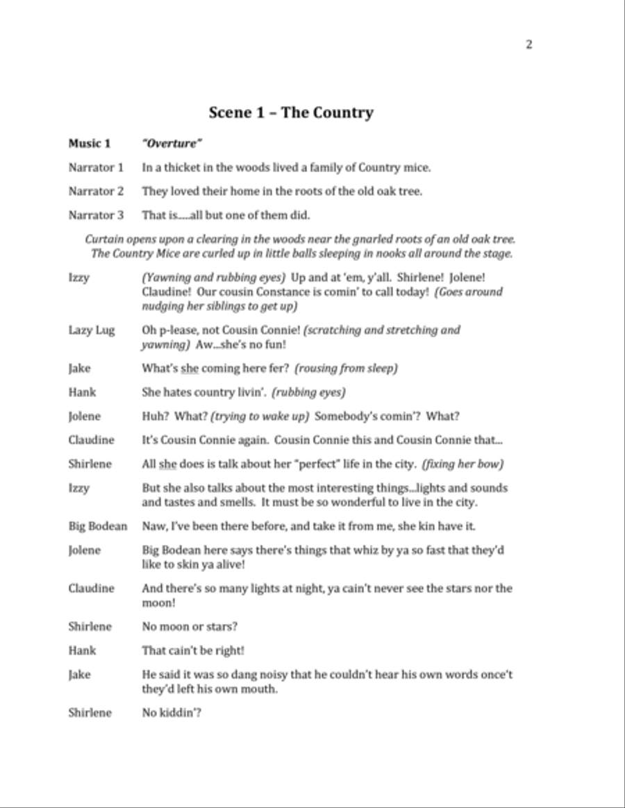 The Country Mouse and the City Mouse - Director's Script Small Ensemble scores gallery preview page 3