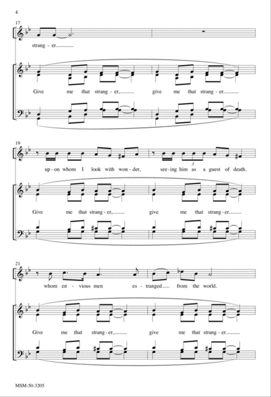 Give Me that Stranger (Troparion) A Cappella scores gallery preview page 4