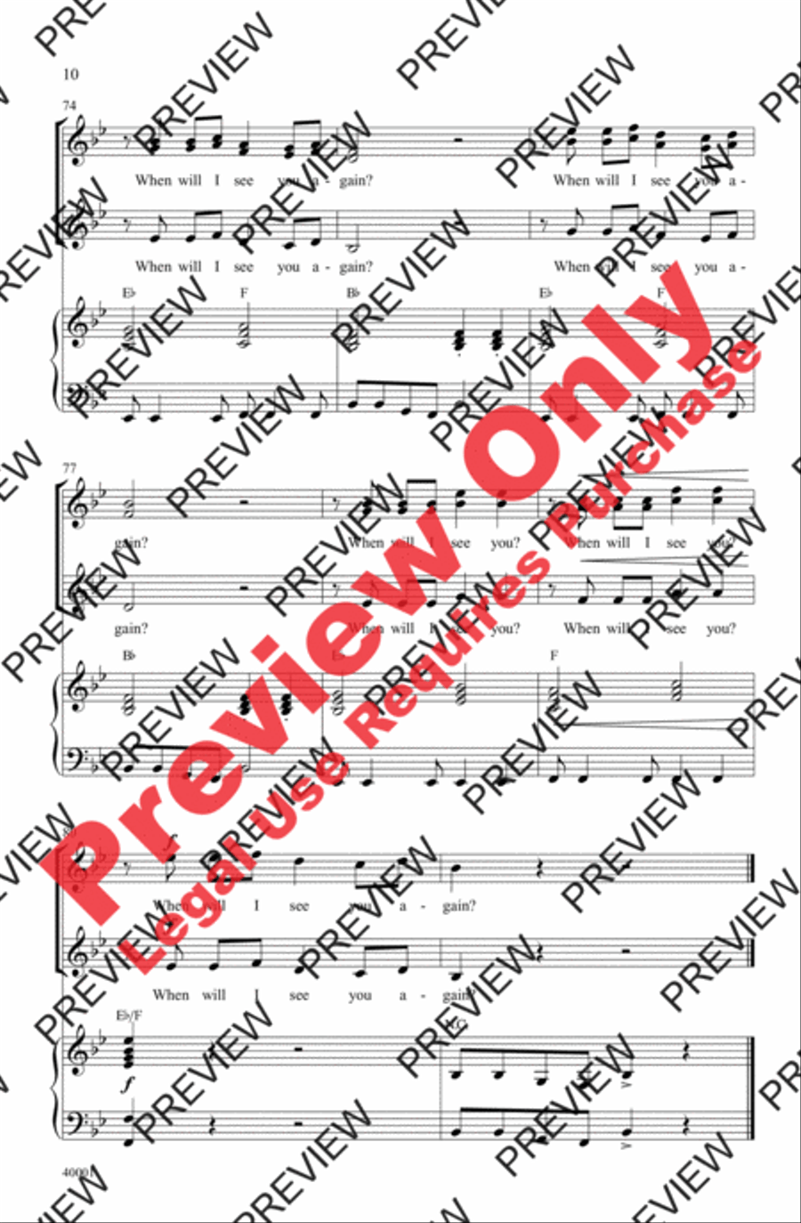 When Will I See You Again - SoundTrax CD (CD only) Choir scores gallery preview page 10