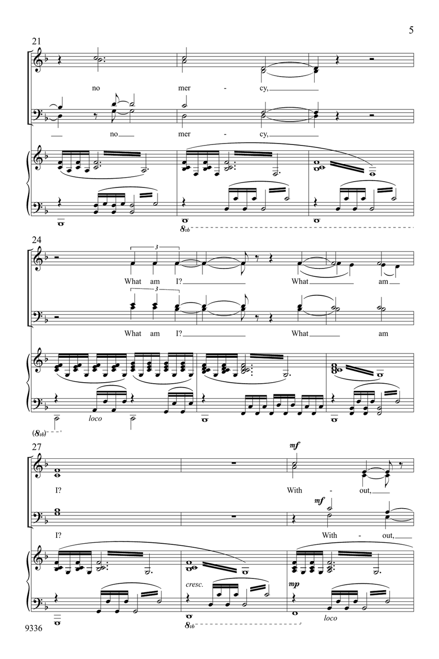 Mercy Mercy 4-Part scores gallery preview page 5