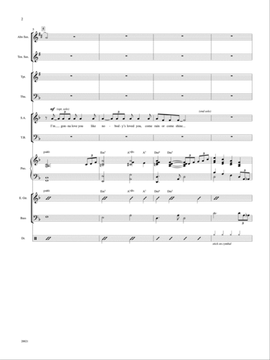 Come Rain or Come Shine Choir scores gallery preview page 3
