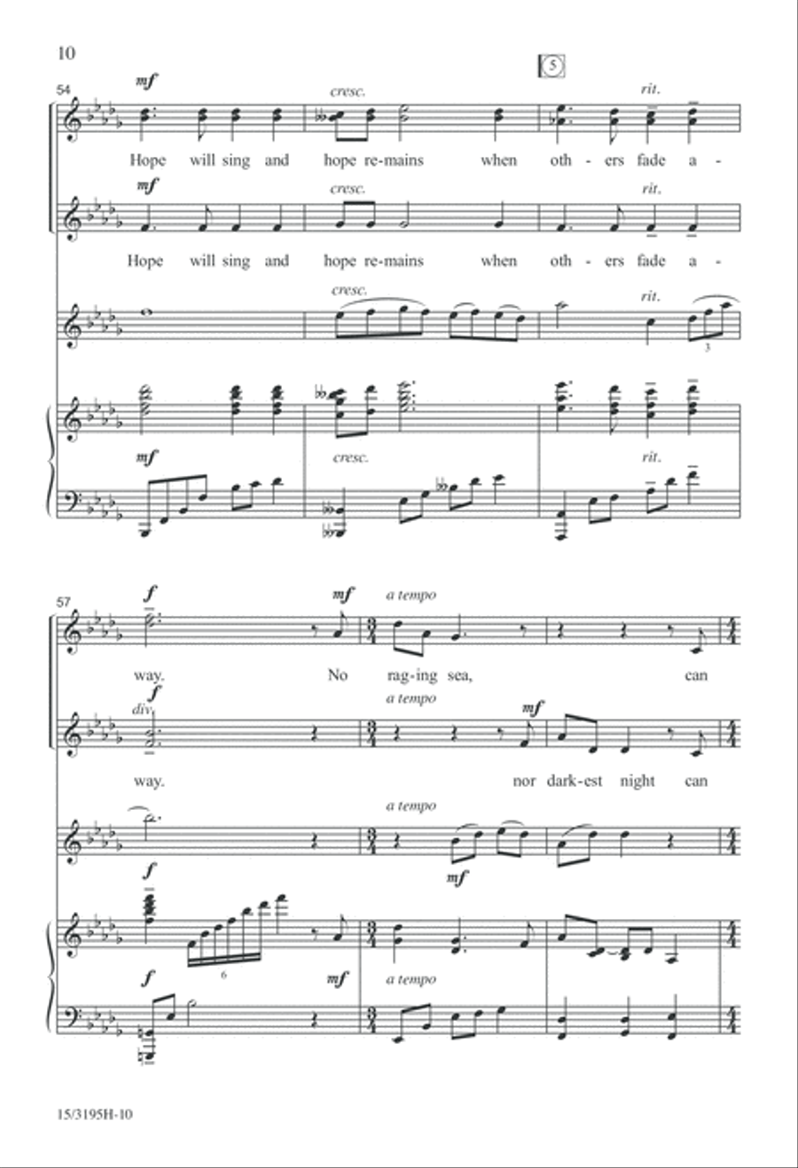 Hope is the Breath of Music SSA scores gallery preview page 10