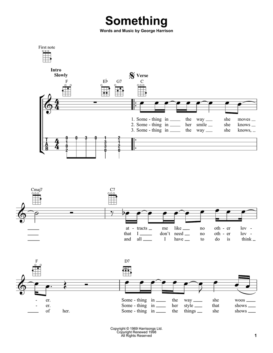 Something Ukulele scores gallery preview page 1