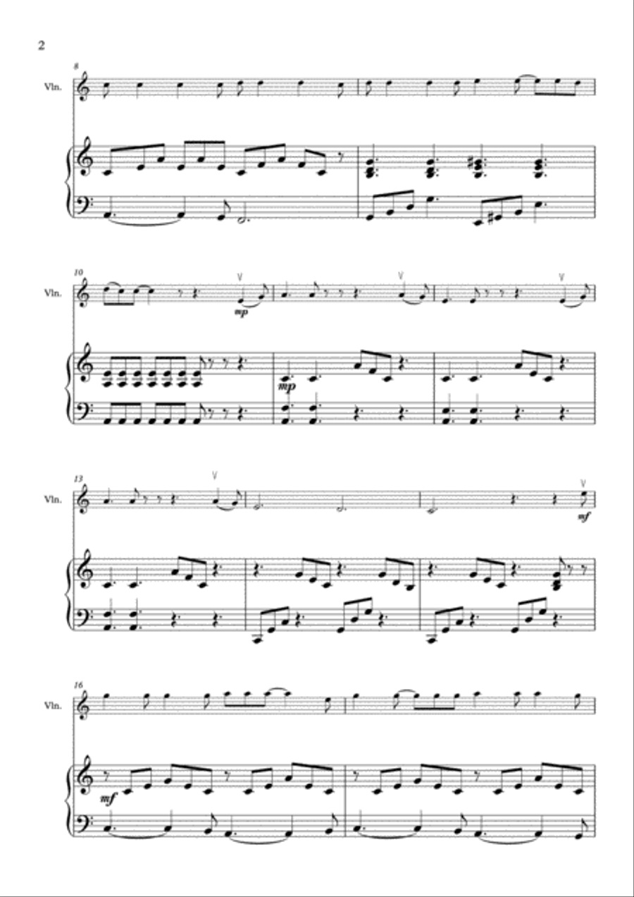 Hallelujah Hallelujah Violin Solo scores gallery preview page 2
