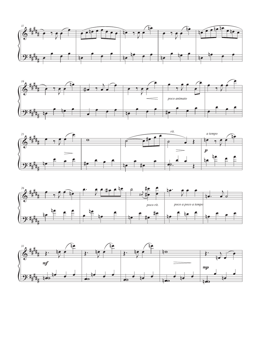 Mourning dove bars Piano Solo scores gallery preview page 5