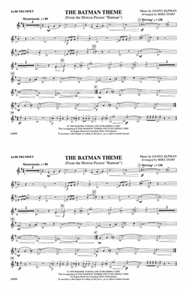 Book cover for The Batman Theme (from Batman): 1st B-flat Trumpet