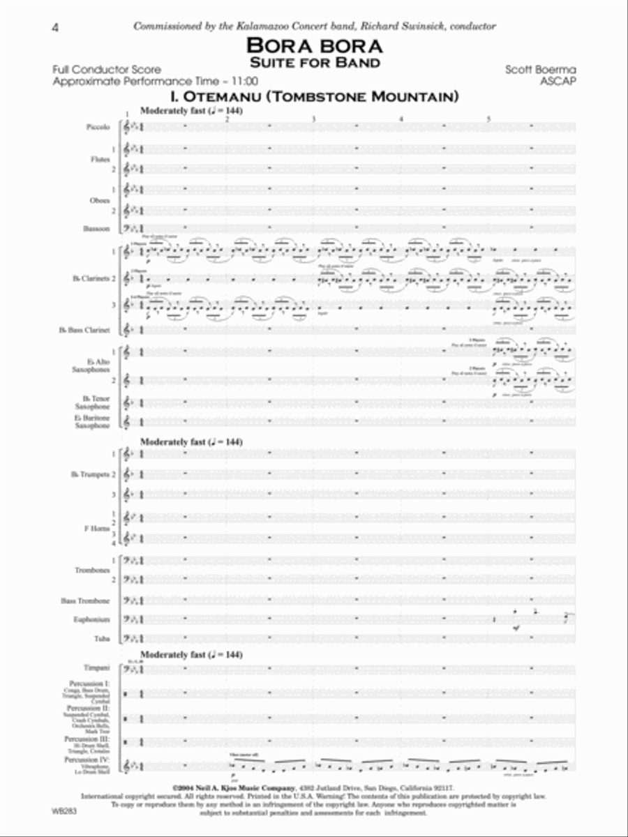 Bora Bora - Suite for Band Concert Band scores gallery preview page 2