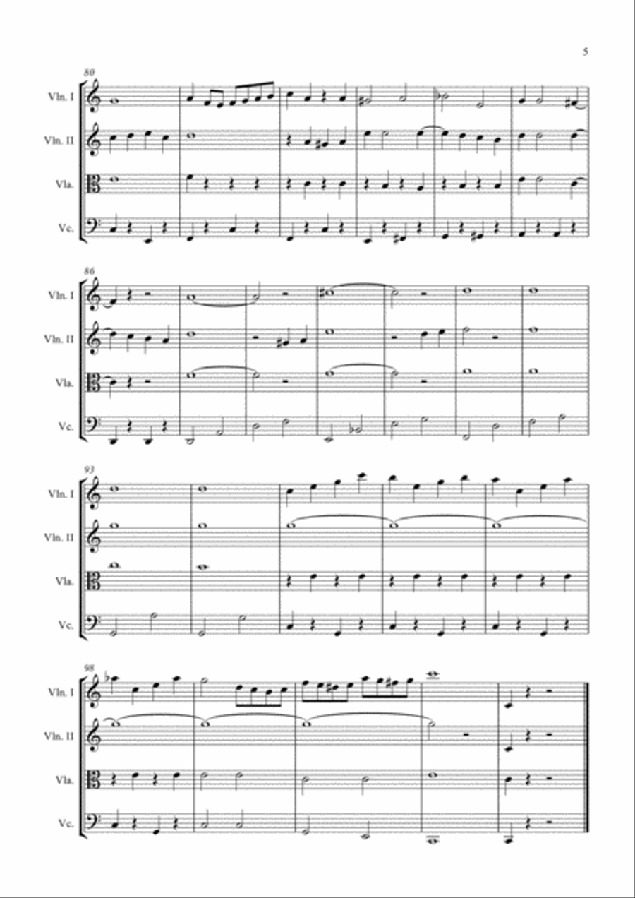 Be Our Guest Be Our Guest String Quartet scores gallery preview page 5