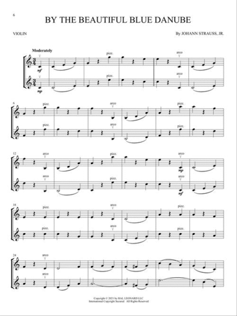 Classical Themes for Violin Duet String Duet scores gallery preview page 5