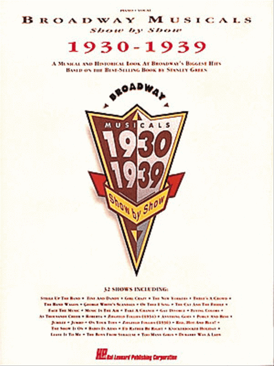 Broadway Musicals Show By Show 1930-1939 Piano, Vocal, Guitar scores gallery preview page 1