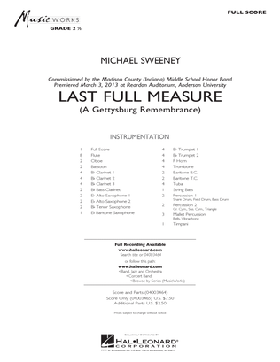 Last Full Measure (A Gettysburg Remembrance) - Full Score