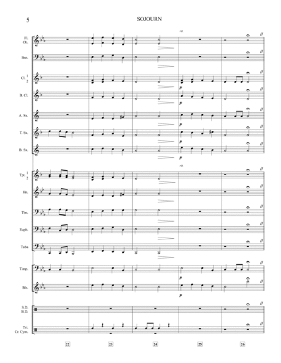 Sojourn - S.R. Level 2 Concert Band scores gallery preview page 6