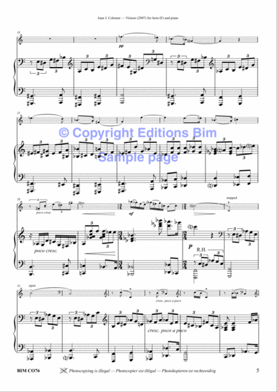 Visions Horn scores gallery preview page 4
