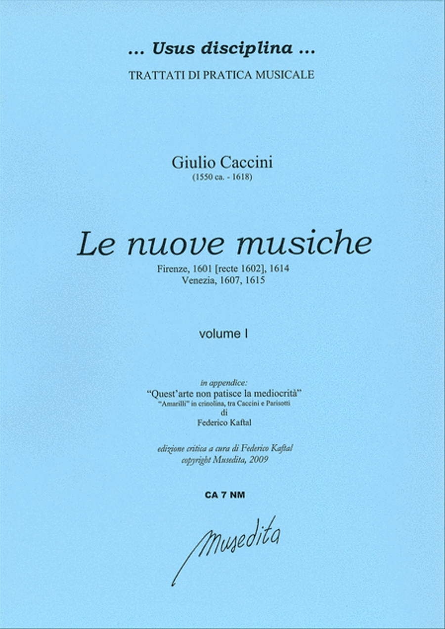 Le nuove musiche (Firenze, 1601, 1604; Venezia, 1607, 1615) Voice scores gallery preview page 1