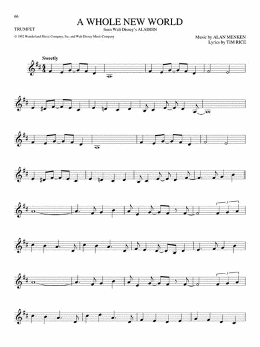 The Big Book of Disney Songs by Various Trumpet Solo Sheet