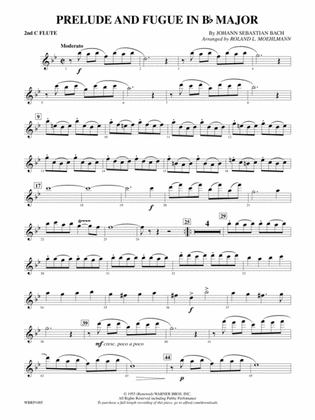 Book cover for Prelude and Fugue in B-Flat Major: 2nd Flute