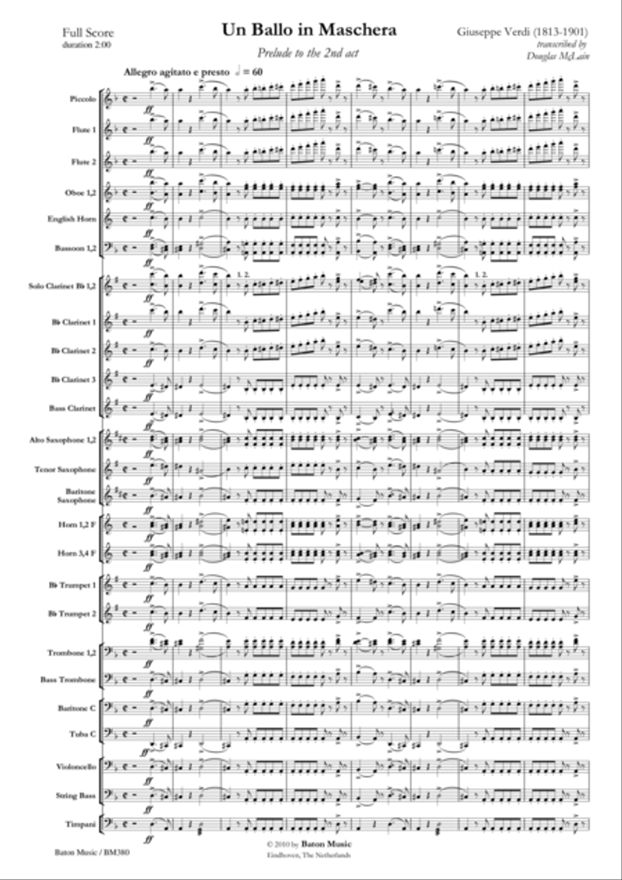 Un Ballo in Maschera Concert Band scores gallery preview page 2