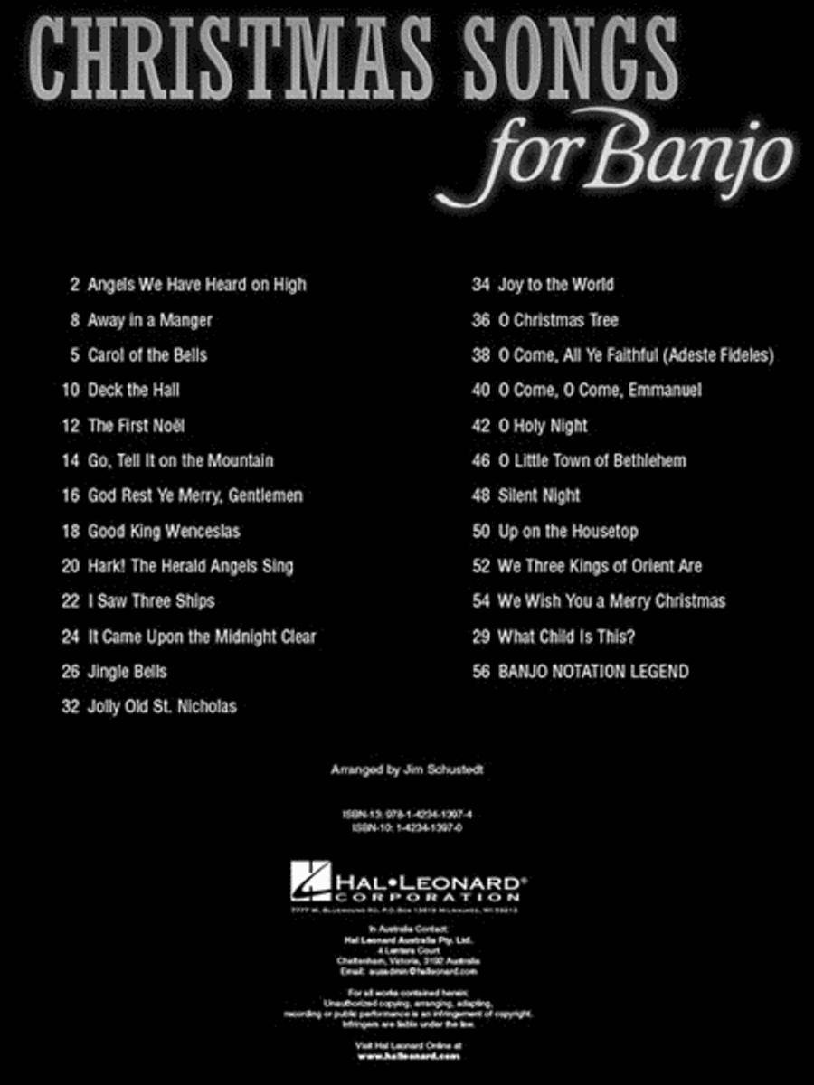 Christmas Songs for Banjo