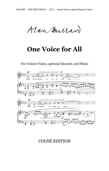One Voice for All (unison voices version) image number null