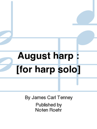 Book cover for August harp