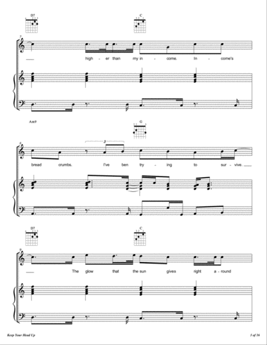 Keep Your Head Up Keep Your Head Up Voice scores gallery preview page 4