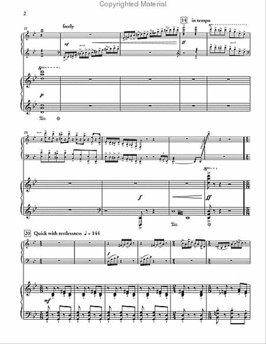 Concerto No. 2 for Marimba (piano reduction) Percussion Ensemble scores gallery preview page 3