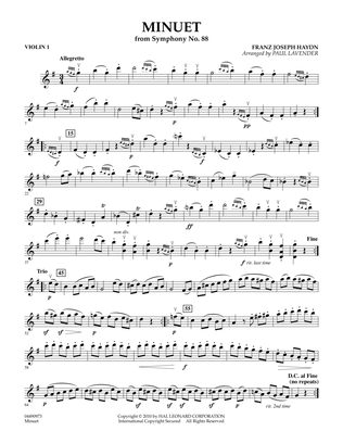 Minuet (from Symphony No. 88) - Violin 1