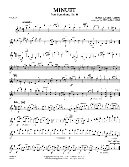 Minuet (from Symphony No. 88) - Violin 1