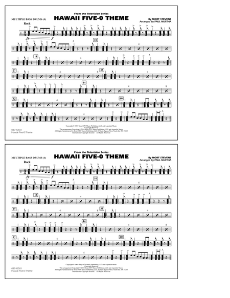 Hawaii Five-O Theme - Multiple Bass Drums