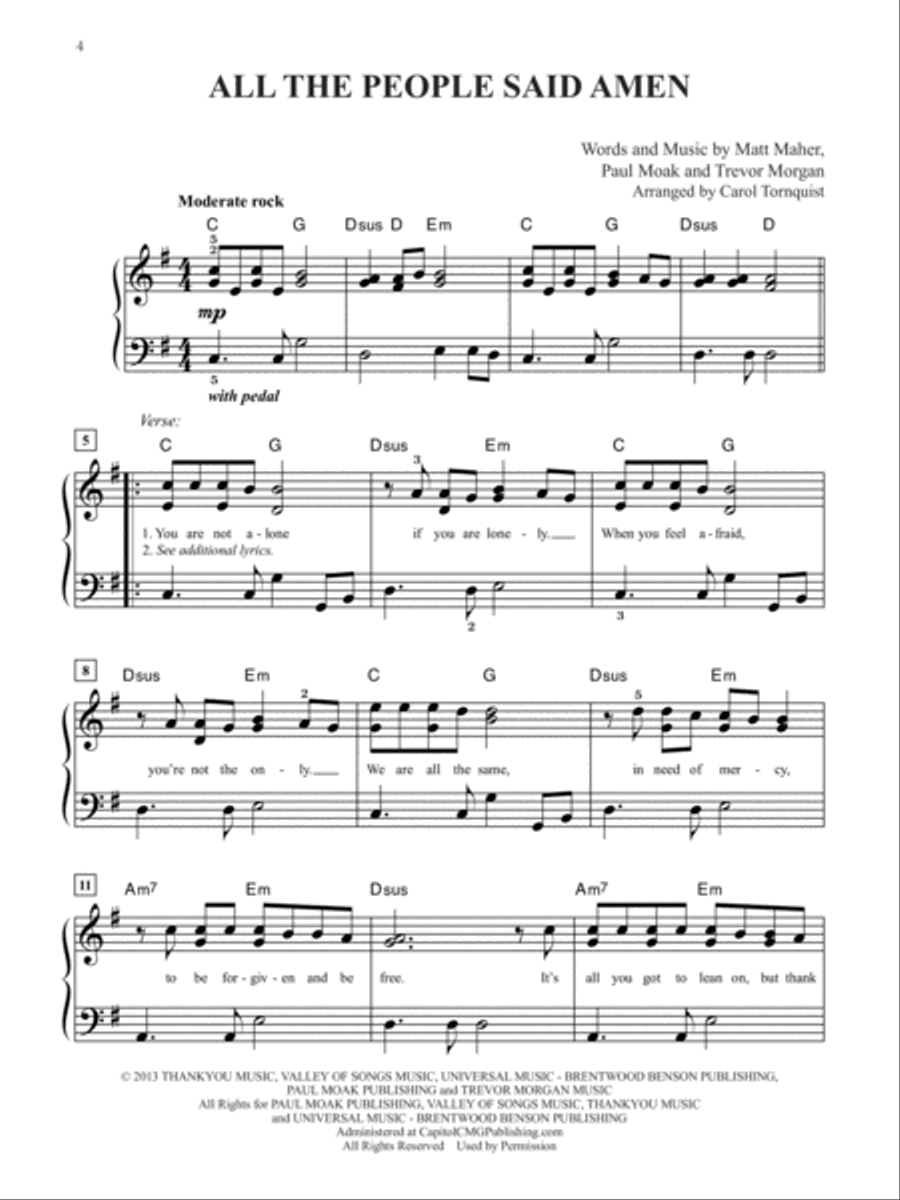 Top 50 Christian Hits Top 50 Christian Hits Easy Piano scores gallery preview page 2