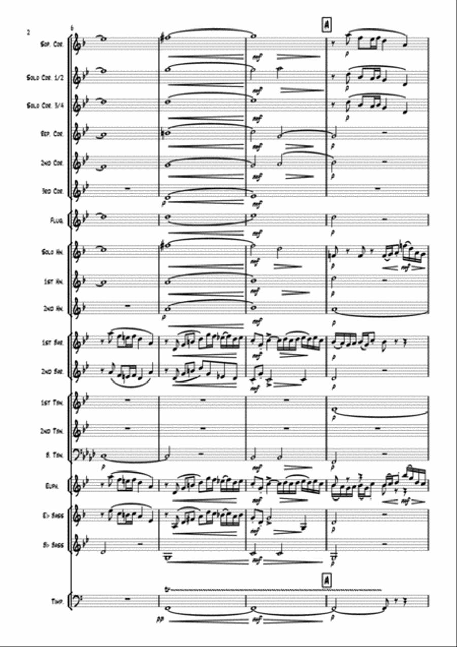 Mendelssohn's Hebrides Overture arranged for brass band Brass Band scores gallery preview page 2