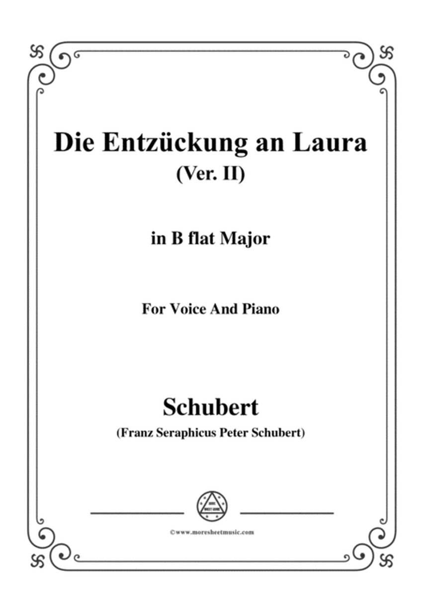 Schubert-Die Entzückung an Laura(Version II),D.577,in B flat Major,for Voice&Piano image number null