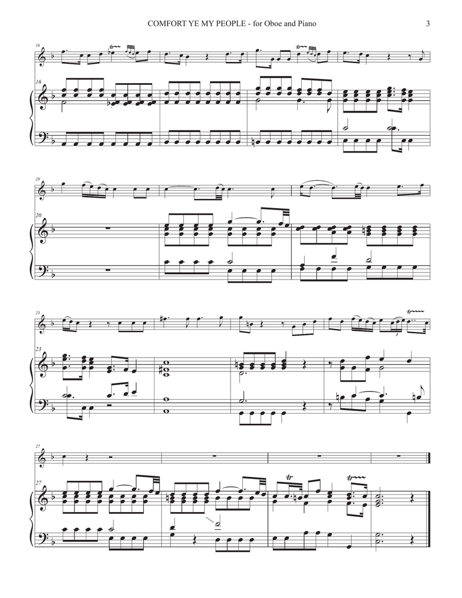 Comfort Ye My People (from MESSIAH) Piano scores gallery preview page 3