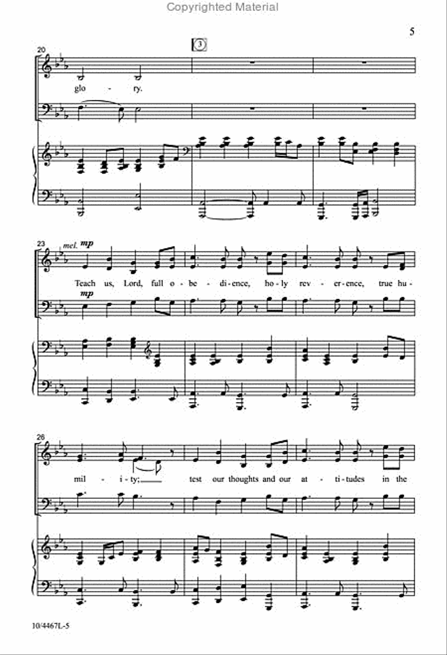 Speak, O Lord 3-Part scores gallery preview page 4