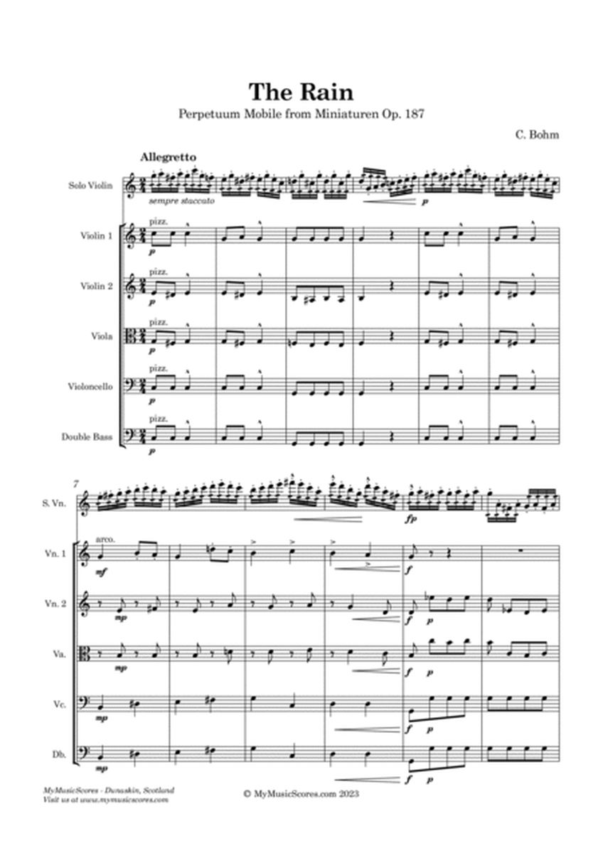 Bohm The Rain Op. 187 No. 4 for Violin and String Orchestra image number null