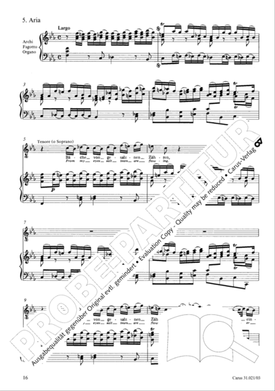 Lord my God, my heart and soul were sore distressed (Ich hatte viel Bekummernis) STB scores gallery preview page 17