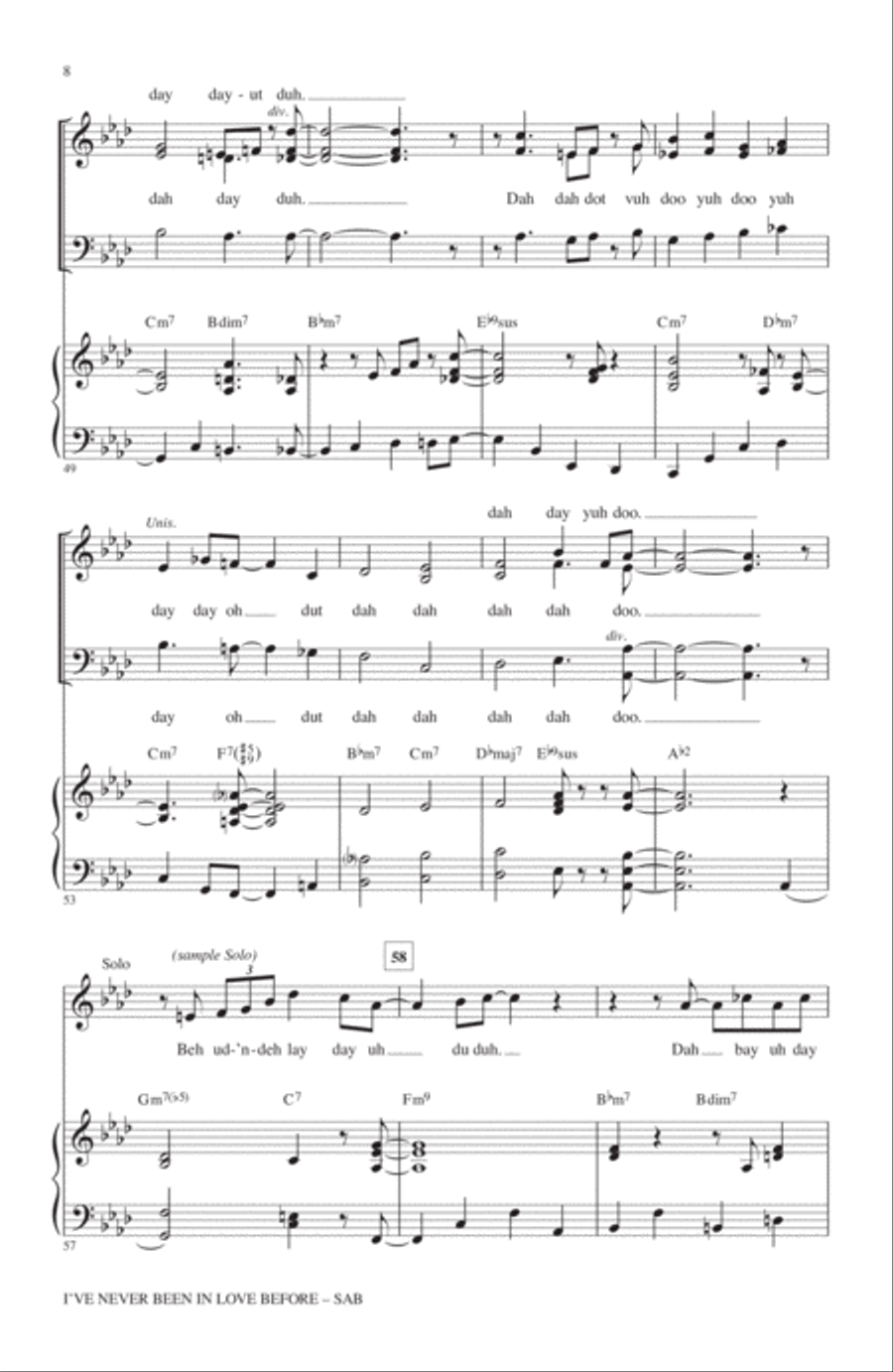 I've Never Been In Love Before 3-Part scores gallery preview page 6