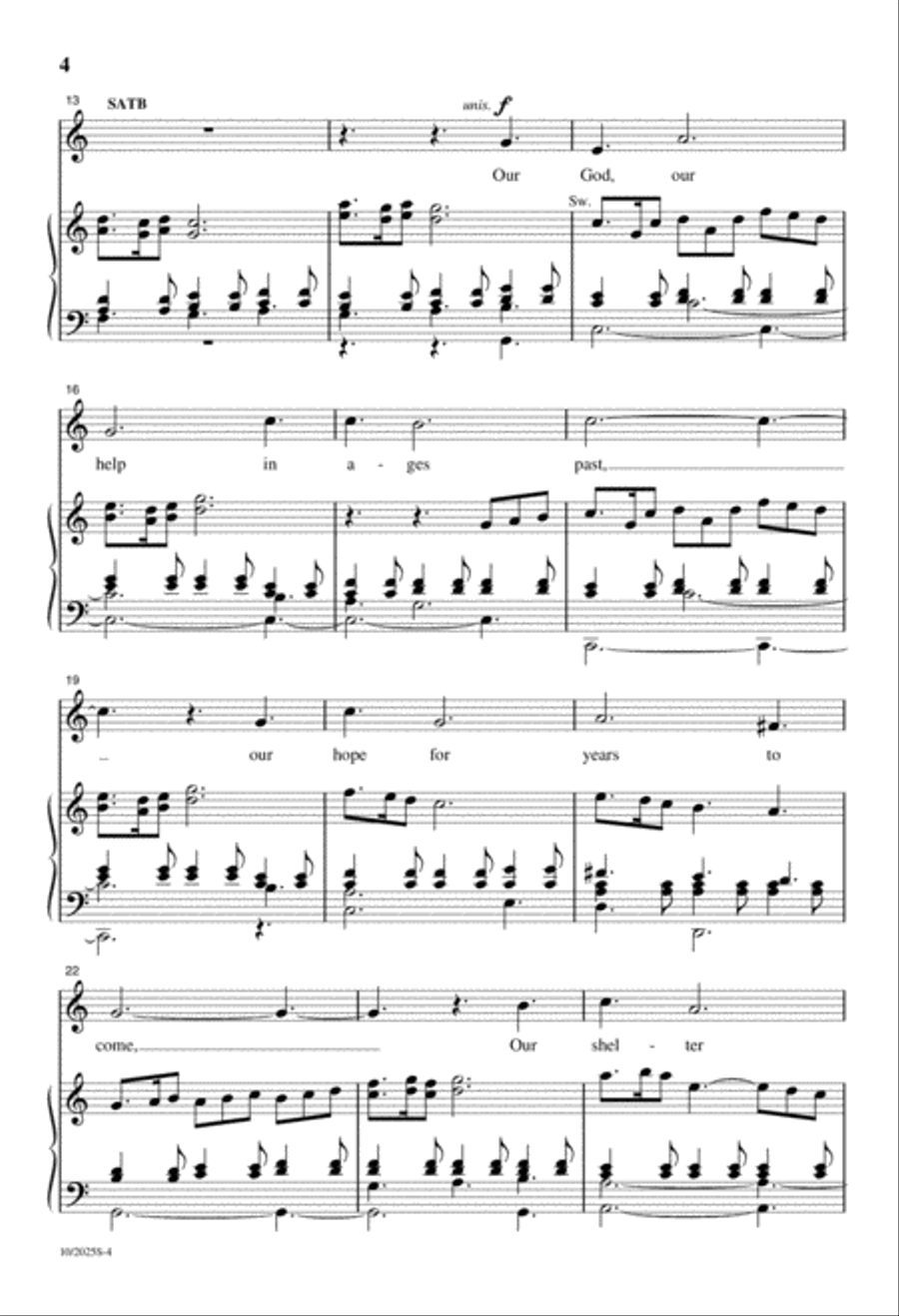 Our God, Our Help in Ages Past 4-Part scores gallery preview page 4