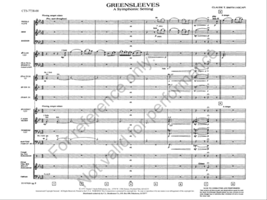 Greensleeves Concert Band scores gallery preview page 4