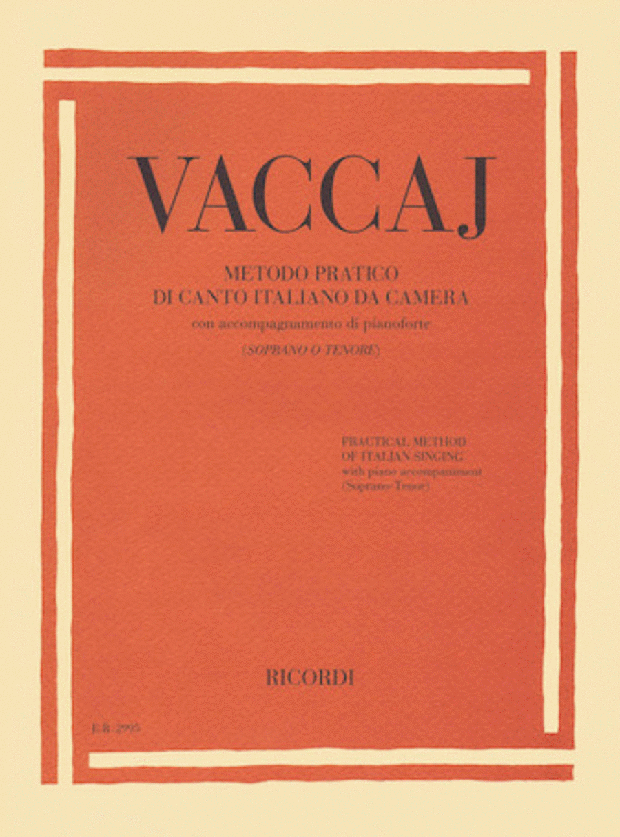 Nicola Vaccai – Practical Method of Italian Singing by Nicola Vaccai Voice Solo - Sheet Music