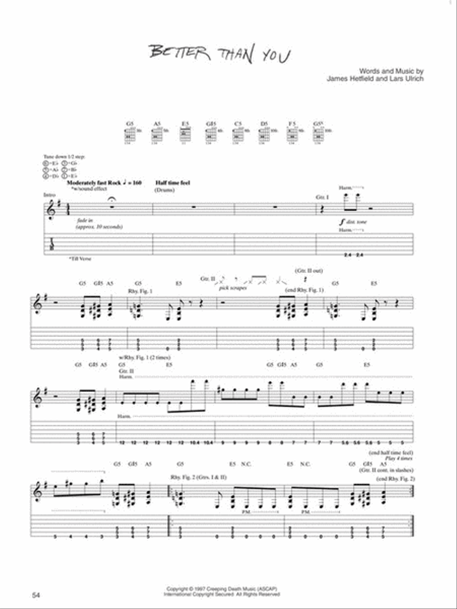 Metallica – Re-Load Electric Guitar scores gallery preview page 4