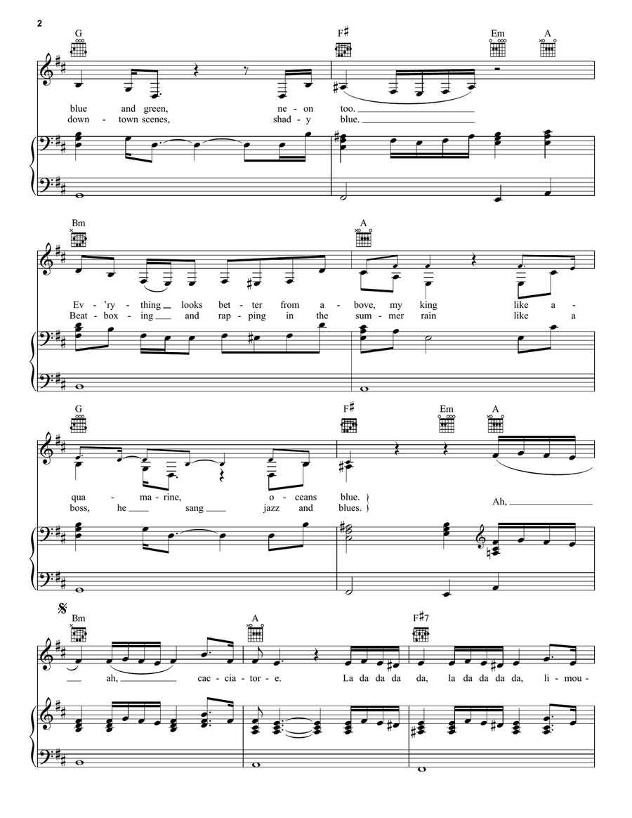 Salvatore Piano, Vocal, Guitar scores gallery preview page 2